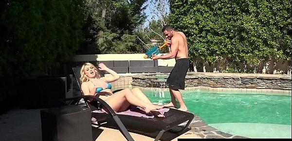  Blonde Star Natalia Starr Drenched With H20 Blaster & A Cock